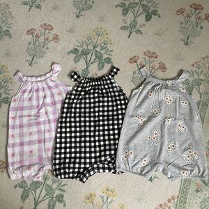 Set of 3 Petit Lem Baby Rompers